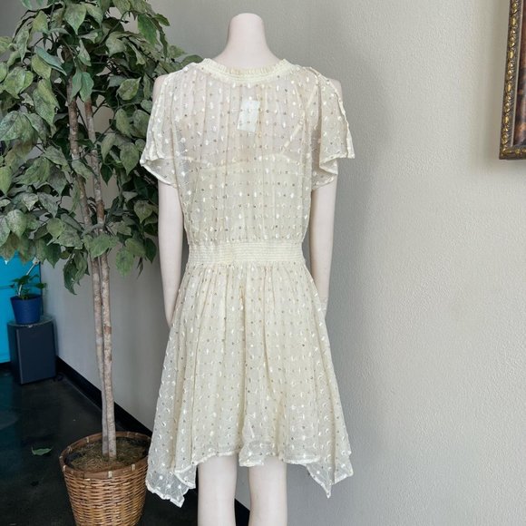 ANTHROPOLOGIE DRESS LEIFNOTES DOT-GLEAM ASYMMETRIC DRESS - Picture 4 of 9